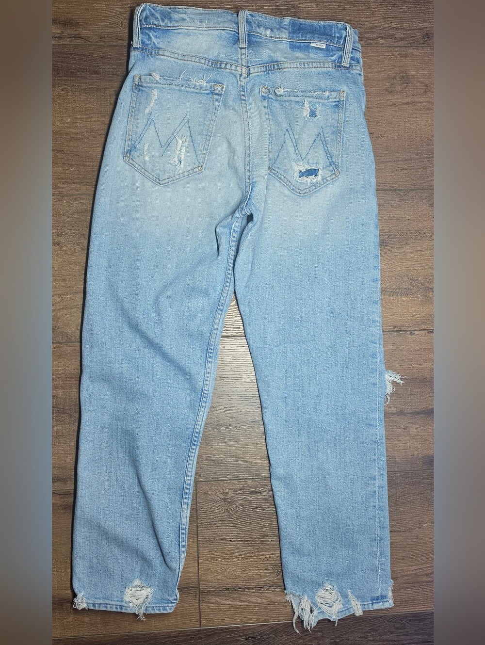 MOTHER The Tomcat The Confession Distressed Straight Leg Jeans Size 26 Made USA